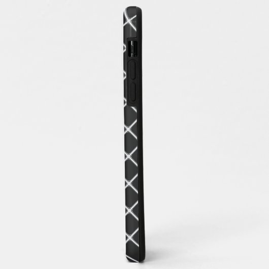Black Square Pattern iPhone case (Achterkant/links)