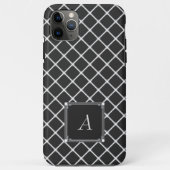 Black Square Pattern iPhone case (Achterkant)