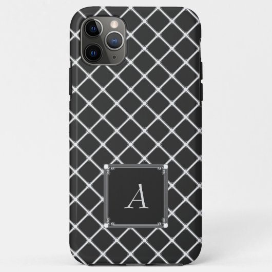 Black Square Pattern iPhone case (Achterkant)