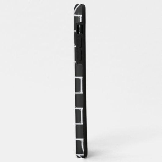Black Square Pattern iPhone case (Achterkant/links)