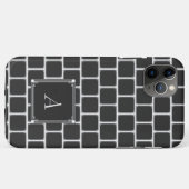 Black Square Pattern iPhone case (Achterkant (horizontaal))