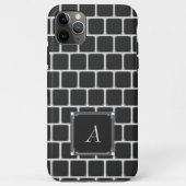 Black Square Pattern iPhone case (Achterkant)