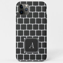 Black Square Pattern iPhone case
