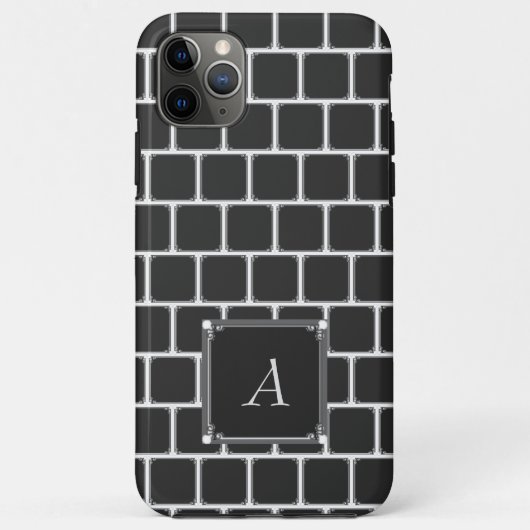 Black Square Pattern iPhone case (Achterkant)