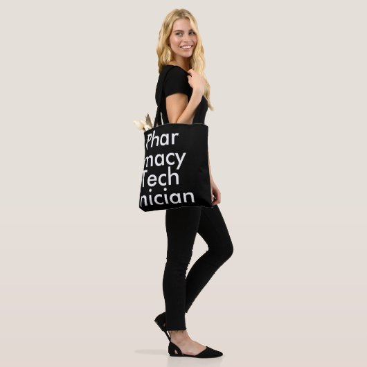 Black Square Pharmacy Technician elegant Tote Bag (Op model)