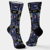 Black Square Photo Afstuderen Class Year Socks Sokken (Gebogen)