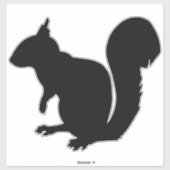 Black Squirrel Silhouette Sticker (Vel)