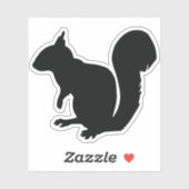 Black Squirrel Silhouette Sticker (Vel)