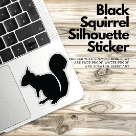 Black Squirrel Silhouette Sticker
