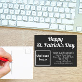 Black St. Patrick Business Holiday Briefkaart