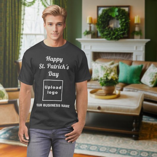 Black St. Patrick's Day Zakelijk T-shirt