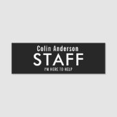 Black Staff Hier om te helpen Naamplaatje (Voorkant)