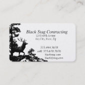Black Stag Handyman Aangepaste Visitekaartjes (Voorkant)
