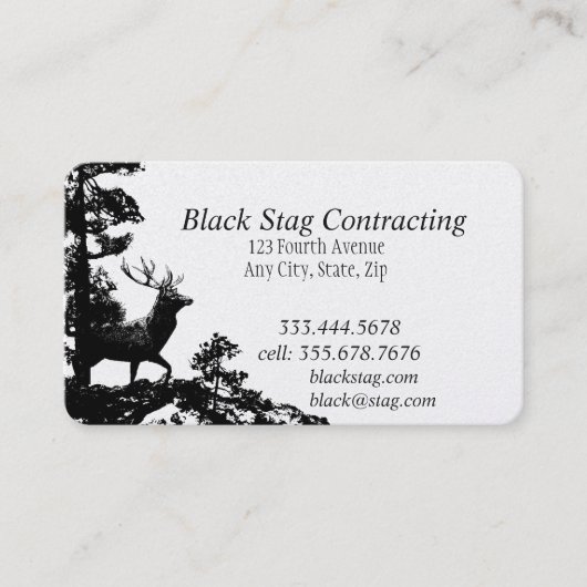 Black Stag Handyman Aangepaste Visitekaartjes (Voorkant)