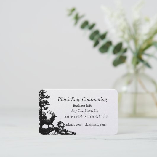 Black Stag Handyman Visitekaartje (Staand voorkant)