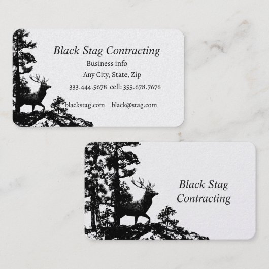 Black Stag Handyman Visitekaartje (Voorkant / Achterkant)