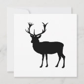Black Stag - vrijgezellenfeest of jachtfeest Kaart (Achterkant)