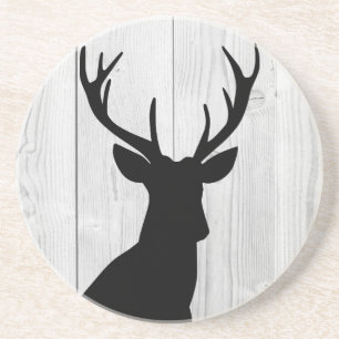 Black Stag White Zandsteen Onderzetter