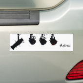 Black Stage Light Silhouettes Digital Camera Bumpersticker (Op auto)