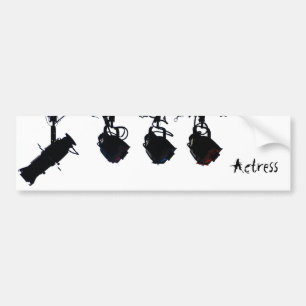 Black Stage Light Silhouettes Digital Camera Bumpersticker