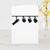 Black Stage Light Silhouettes Digital Camera Kaart (Gele Bloem)