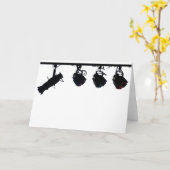 Black Stage Light Silhouettes Digital Camera Kaart (Gele Bloem)