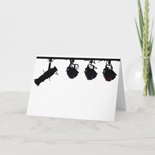 Black Stage Light Silhouettes Digital Camera Kaart (Voorkant)