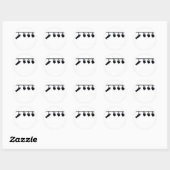 Black Stage Light Silhouettes Digital Camera Ronde Sticker (Vel)