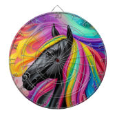 Black Stallion Colorful Mane Dartbord (Voorkant)