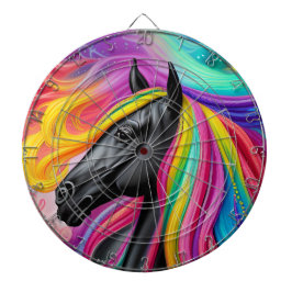 Black Stallion Colorful Mane Dartbord