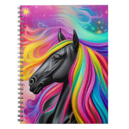 Black Stallion Colorful Mane Notitieboek