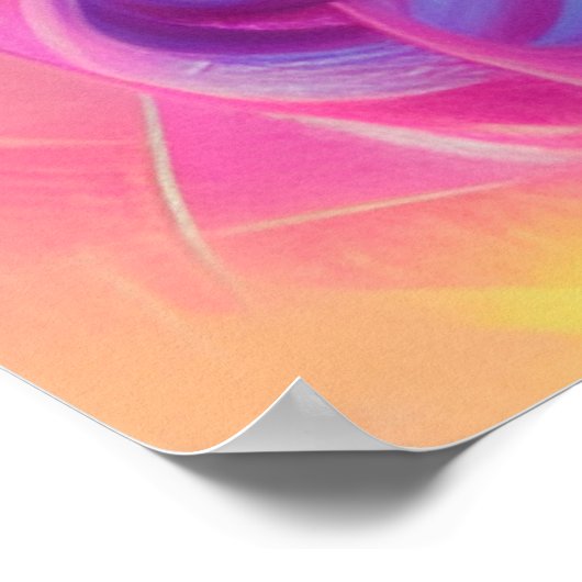 Black Stallion Colorful Mane Poster (Hoek)