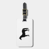Black Stallion Elegant Horse Silhouette Tekening Bagagelabel (Voorkant verticaal)
