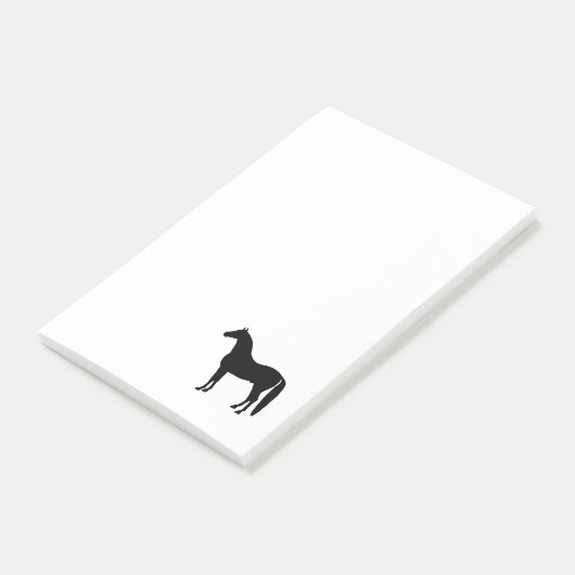 Black Stallion Elegant Horse Silhouette Tekening Post-it® Notes (Schuin)