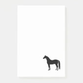 Black Stallion Elegant Horse Silhouette Tekening Post-it® Notes (Voorkant)