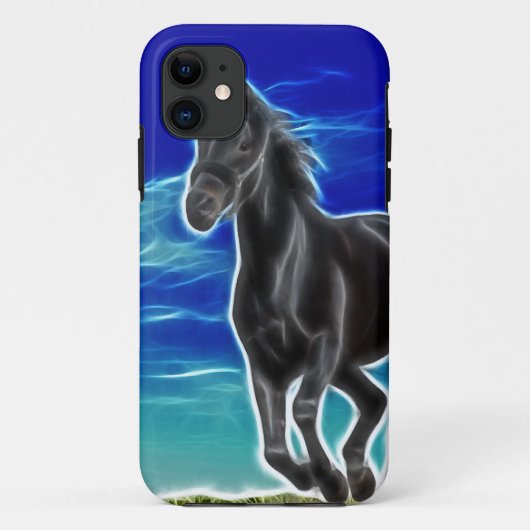 Black Stallion Horse Case-Mate iPhone Case (Achterkant)