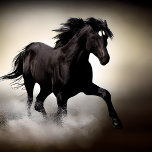 Black Stallion Horse Legpuzzel<br><div class="desc">Het zwarte Stallion Horse loopt in de golven op het strand. Dit digitale grafische ontwerp is geïnspireerd door naar de oude film Black Stallion te kijken.</div>
