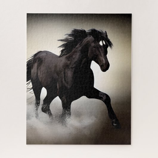 Black Stallion Horse Legpuzzel (Verticaal)