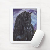 BLACK STALLION HORSE Mousepad Muismat (Met muis)