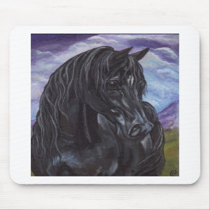 BLACK STALLION HORSE Mousepad Muismat