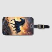 Black Stallion in Desert  Bagagelabel (Voorkant (horizontaal))