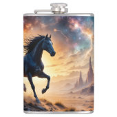 Black Stallion in Desert Heupfles (Voorkant)