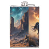 Black Stallion in Desert Heupfles (Achterkant)