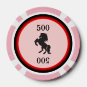 Black Stallion op roze Pokerchips (Achterkant)