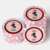 Black Stallion op roze Pokerchips (Opstapeling)