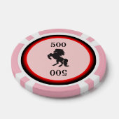 Black Stallion op roze Pokerchips (Enkel)
