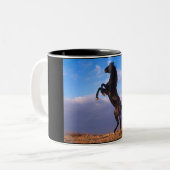 Black Stallion Tweekleurige Koffiemok (Voorkant links)