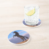 Black Stallion Zandsteen Onderzetter (Zijkant)