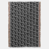 Black Standard Dog Silhouettes Patroon Deken (Voorkant Verticaal)