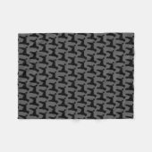 Black Standard Dog Silhouettes Patroon Fleece Deken (Voorkant (Horizontaal))